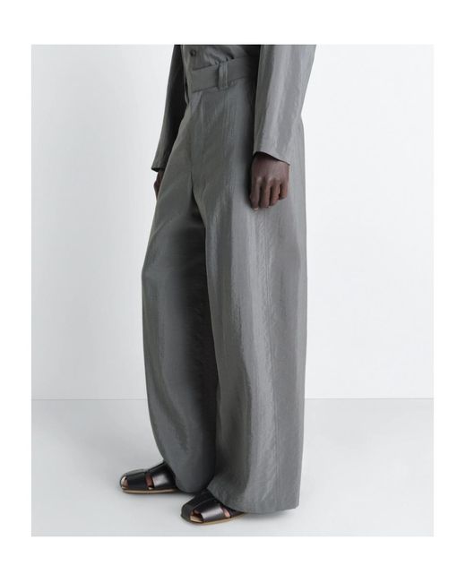 Lemaire Gray Wide-Leg Pants for men