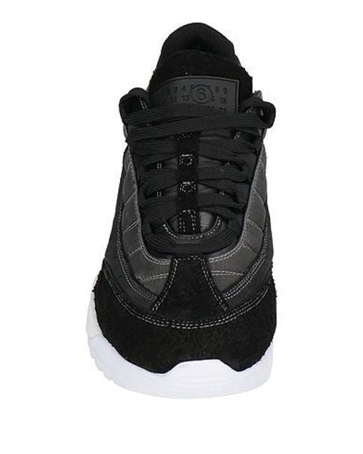 MM6 by Maison Margiela Black Simple Low-Top Sports Shoes