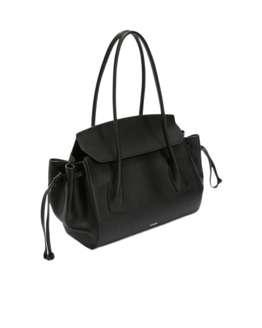 Jil Sander Black Voyage Small Handbag