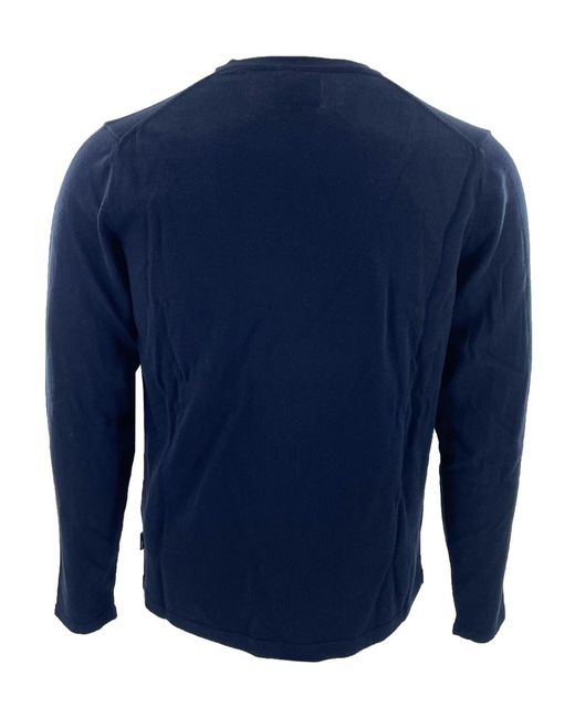 Armani Collezioni Blue Striped Long-Sleeved Sweater for men