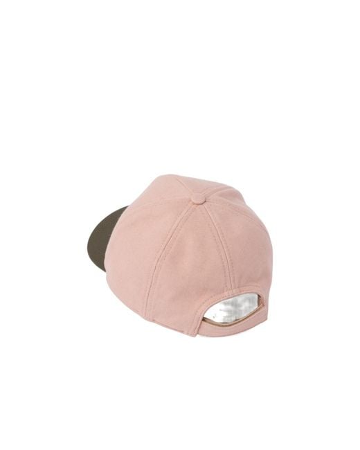 Miu Miu Pink Drill Logo-Embroidered Baseball Cap