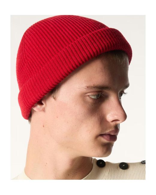 Loro Piana Red Sloop Beanie for men