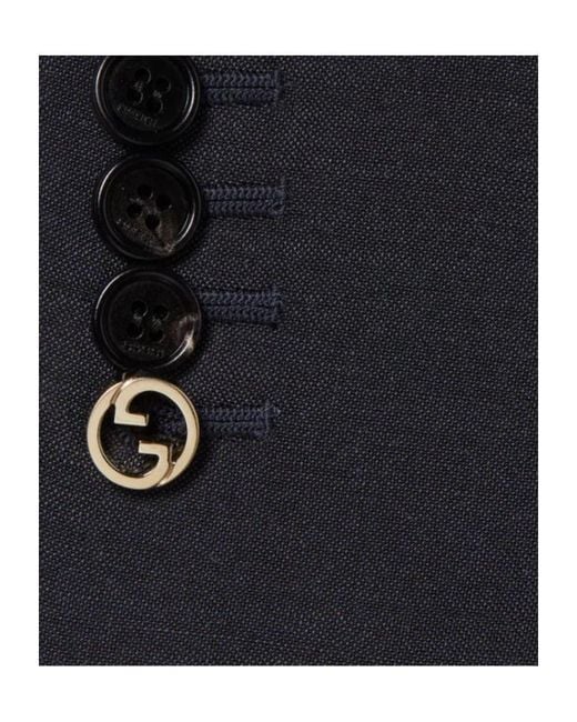 Gucci Blue Wool Mohair Suit for men