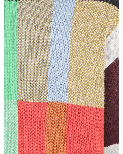Paul Smith Multicolor Patchwork-Pattern Crew-Neck Sweater for men