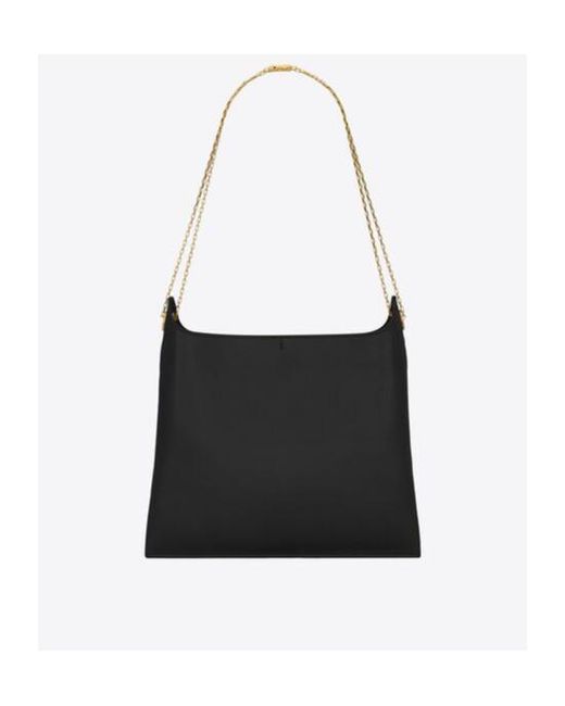 Saint Laurent White Liane Logo Printed Shoulder Bag