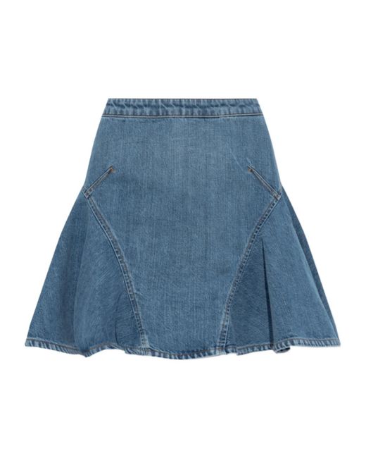Givenchy Blue Flared Denim Mini Skirt