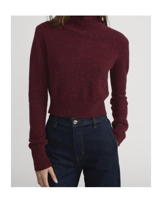 FRAME Red The Cashmere Fleck Turtleneck