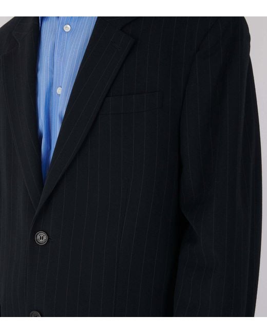 Acne Blue Pinstripe Blazer for men