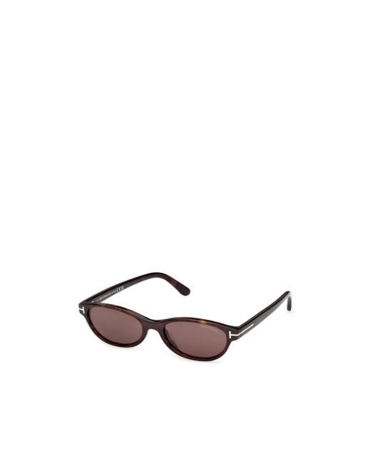 Tom Ford White Eyewear Oval Frame Sunglasses for men