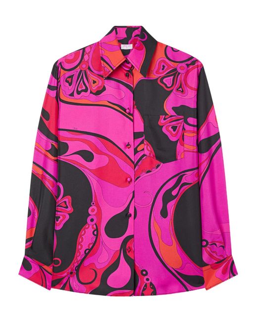 Emilio Pucci Pink Pucci Printed Oversized Shirt