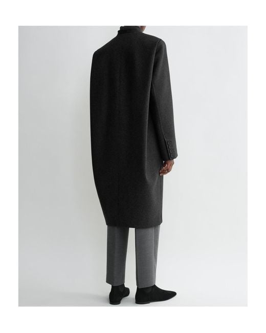 Totême  Black Deep Pleat Coat