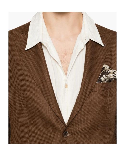 Tagliatore Brown Single-Breasted Suit Jacket for men