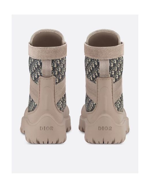 Dior Gray Homme Garden Lace-Up Boots for men