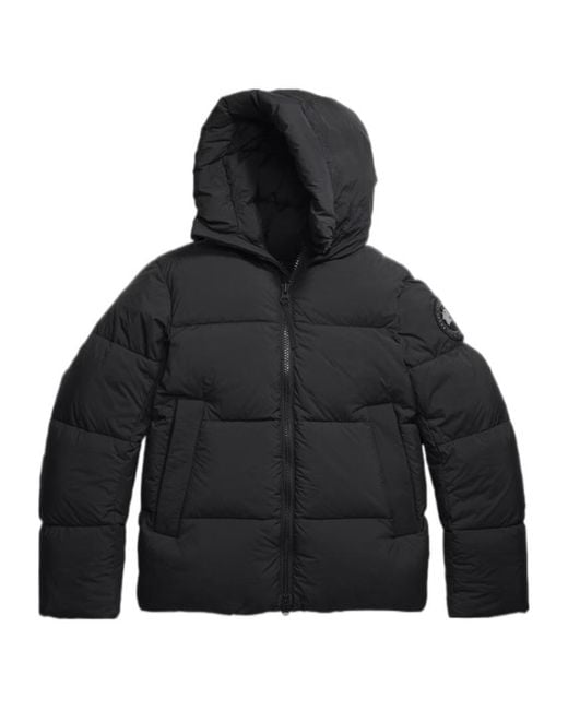 Canada Goose Black Logo-Motif Puffer Jacket for men