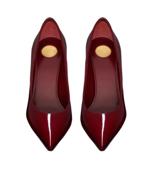 Saint Laurent Purple Norma Pointed Toe Pumps