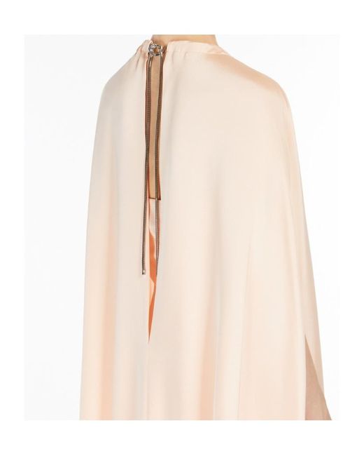 Max Mara Pink Managua Cape Detailed Dress