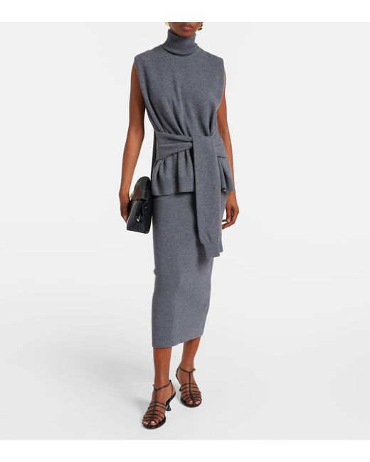 Rohe Gray Layered Turtleneck Dress