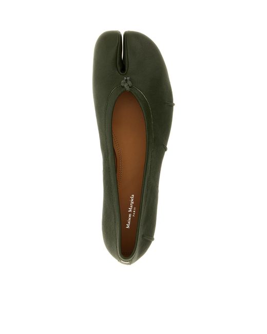 Maison Margiela Green Tabi Ballet Flats