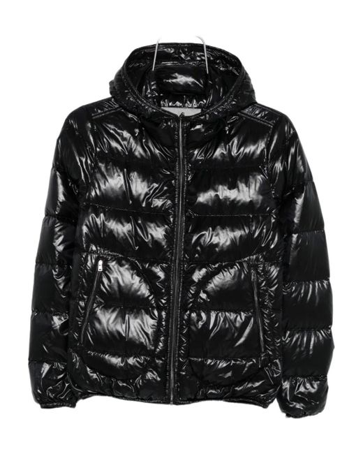 Herno Black Hooded Zipped Puffer Jacket