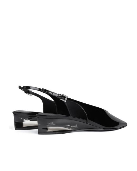 Alaïa Brown Patent-Leather Slingback Pumps