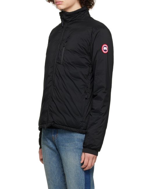 Canada Goose Black Lodge Zip-Up Down Jacket for men