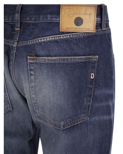 Dondup Blue Icon Regular-Fit Five-Pocket Jeans for men