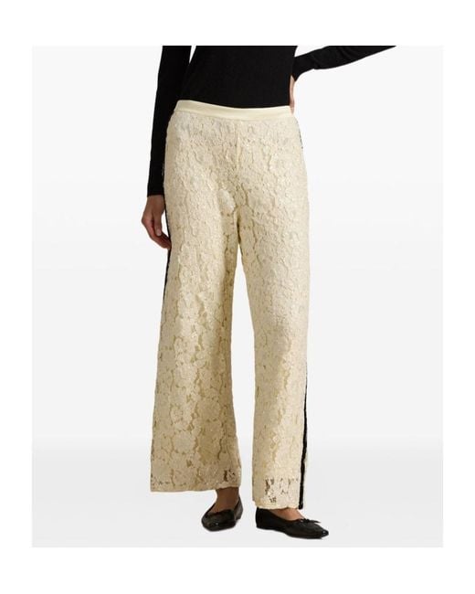 Polo Ralph Lauren Natural Lace-Sequin Trousers