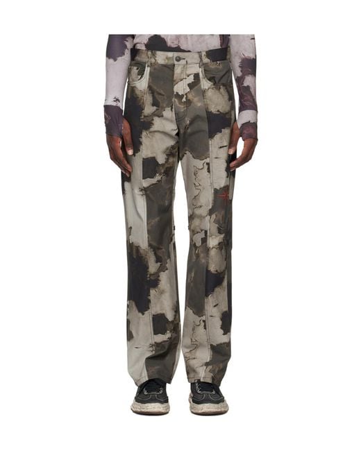 Kusikohc Gray Burn Trousers for men