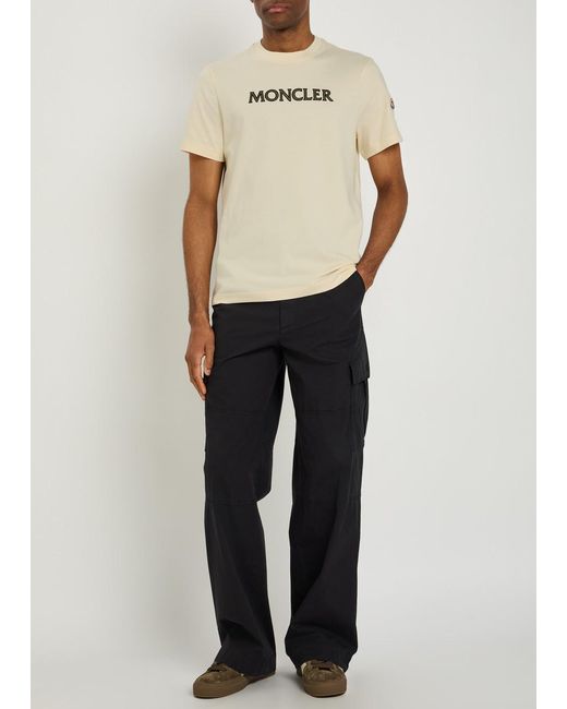 Moncler Natural Cotton T-Shirt for men