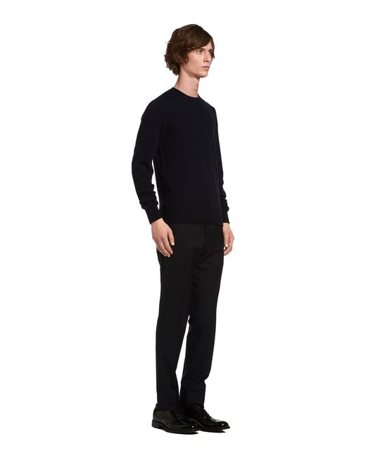Prada Blue Cashmere Sweater for men