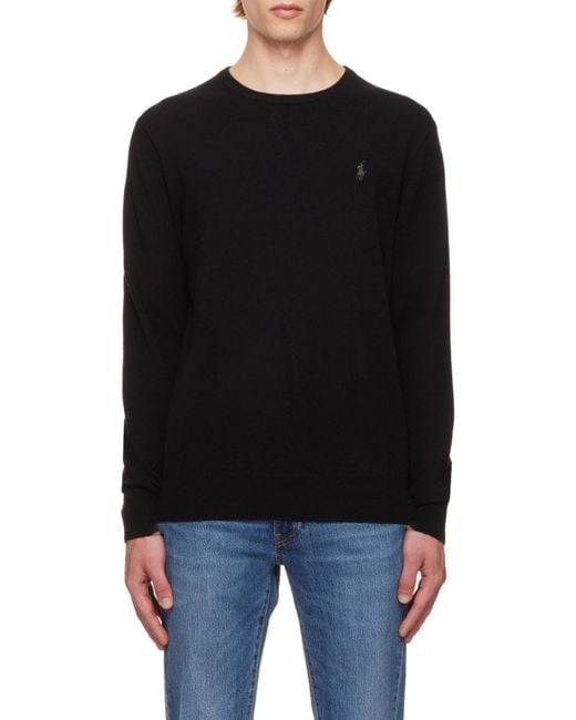Polo Ralph Lauren Gray Polo Pony Embroidered Knitted Jumper for men