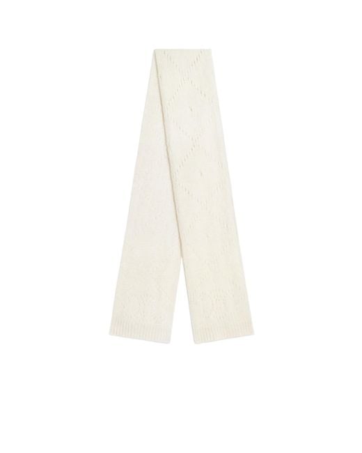 Céline White Fair Isle Scarf