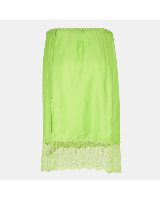 Gucci Green Fluid Midi Skirt