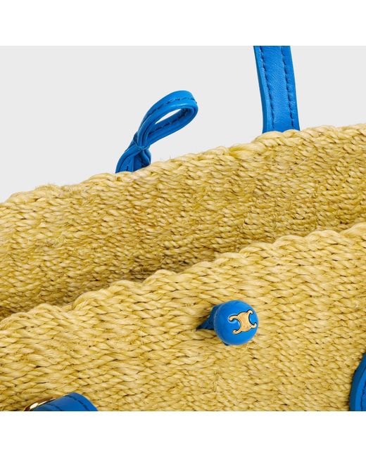 Céline Blue Small Triomphe Beads Basket