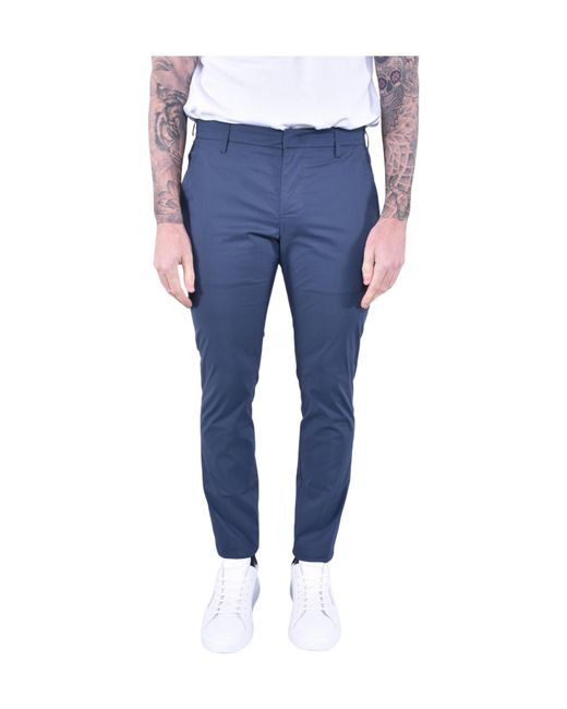 Dondup Blue Belt Loops Slacks for men