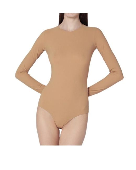 MM6 by Maison Margiela White Skin-Tone Bodysuit