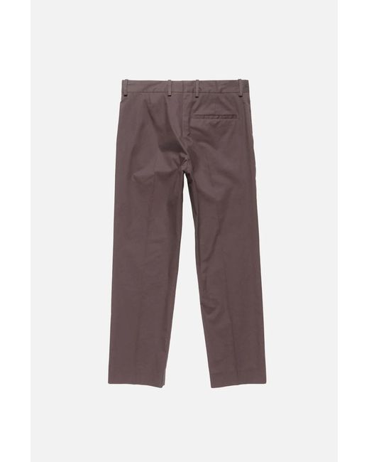 Acne Brown Tailored Cotton Trousers for men