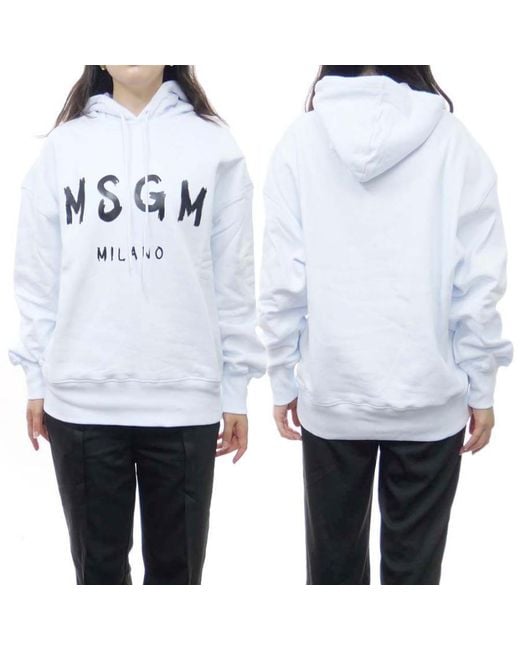 MSGM White Logo Sweater