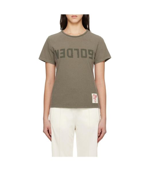 Golden Goose Deluxe Brand Multicolor Logo Printed Crewneck T-Shirt
