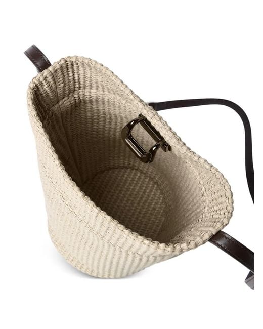 Brunello Cucinelli White Sartorial Small Bucket Bag