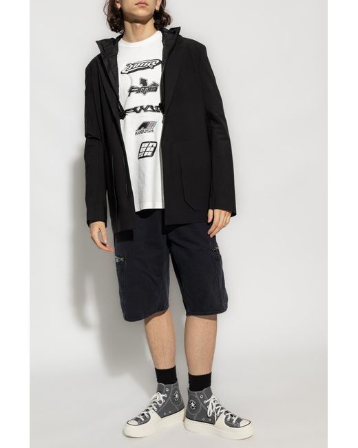 Givenchy Black Hooded Slim-Fit Jacket for men