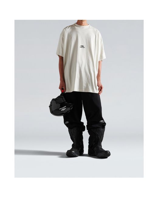 Balenciaga White 3B Sports Icon Oversized T-Shirt for men