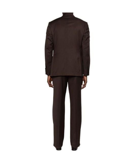 Lardini Brown Double-Breasted Suit for men
