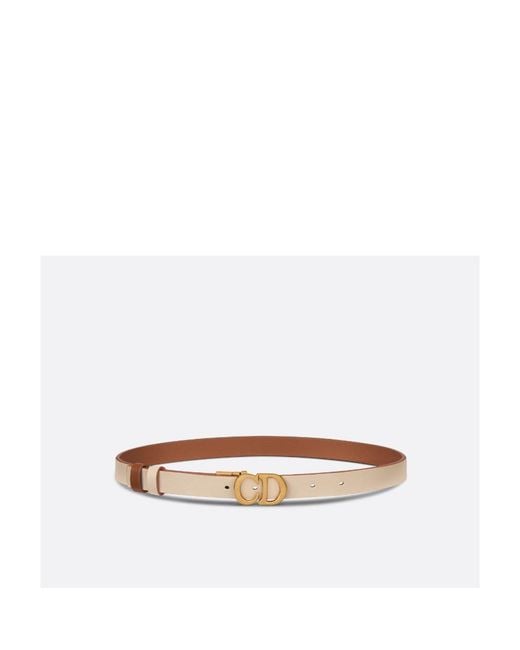 Dior White Reversible Saddle Belt