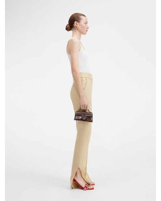 Jacquemus Natural Le Pantalon Tibau Slit Pants