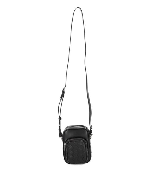 Bottega Veneta White Intrecciato Zipped Camera Bag for men