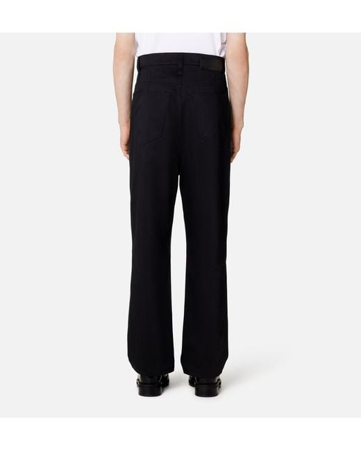 AMI Blue Straight-Leg Trousers for men