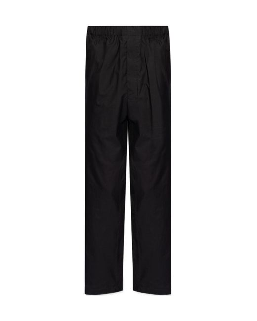 Lemaire Black Straight-Leg Belt-Looped Trousers for men