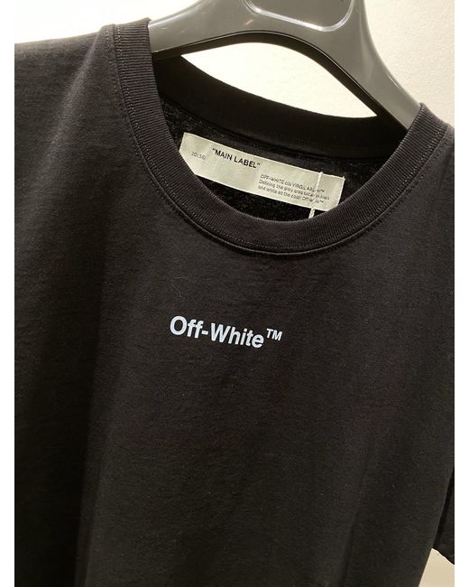 Off-White c/o Virgil Abloh Black Graphic Print Cotton T-Shirt