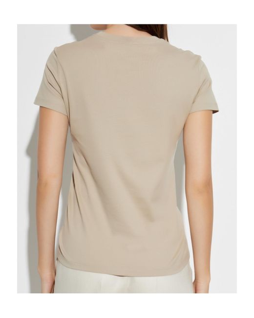 Max Mara Natural Papaia Logo Pocket T-Shirt